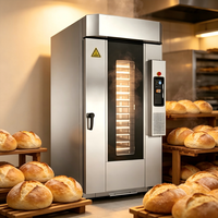 Four rotatif à air chaud 5/10/15 plateaux, four commercial électrique/gaz, four rotatif pour pain/hamburger/baguette