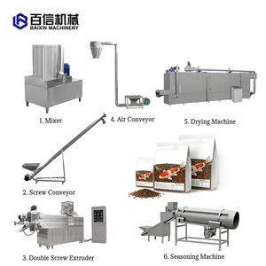 Ligne de production d'aliments pour poissons à moteur électrique à haute efficacité, mélangeur de granulés, machine de fabrication d'aliments, nouveau, acier inoxydable 304, coût - Product Image 1