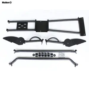 Gaiola para rolo de teto, para jeep wrangler jk 07 + acessórios gaiola de rolo de aço, rack de barra para jk