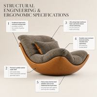 Designer Kreativer Moderner Minimalistischer Wohnzimmer-Balkon-Loungesessel Sofa Relaxsessel Hochwertiger Schlafzimmerstuhl