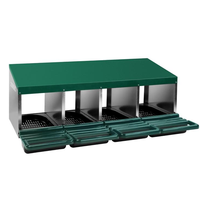 Nichoir à poules en métal de haute qualité à 4 compartiments, boîte de ponte automatique pour volailles avec plateau de collecte des œufs en plastique, pour ferme et poulailler