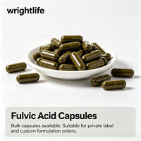 Capsules d'acide fulvique, formule de complément alimentaire à marque privée pour usage quotidien