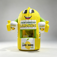 Tente de stand de concession gonflable géante, pop-up, publicitaire, pour événements extérieurs, résistante aux intempéries, très populaire mondiallement, en forme de boisson au citron