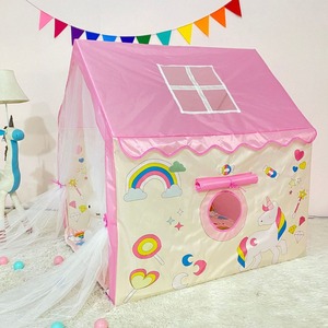 Carpa de juegos infantil para interiores, casa de dibujos animados, tela de PVC Oxford, para niños de 4 a 6 años, juguete de simulación. - Product Image 5