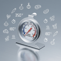 Termometer Kulkas Anti Air Berbahan Baja Tahan Karat dan Logam Campuran, Tanpa Listrik, untuk Penyimpanan Dingin, Freezer, Dapur Rumah Tangga