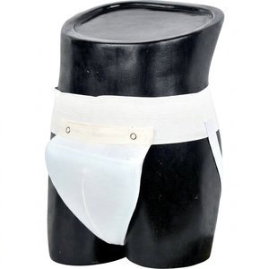 Calzoncillos de Lucha Libre Blancos para Hombre con Protector Inguinal, Talla 28, Corte Regular, Poliéster y Algodón Elástico, Ropa de Artes Marciales - Product Image 1