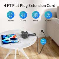 Le plus récent protecteur de surtension de voyage de plomb d'extension de mini multiprise portable avec 1 prise américaine 2 USB-A et 1 USB-C multiprise américaine