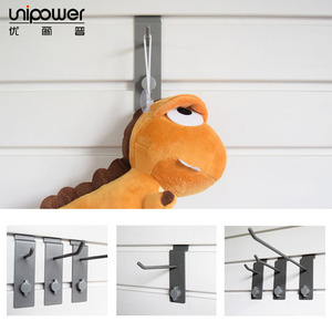 Eulip <b>Plastic</b> Slot <b>Hook</b> Gray Powder Coated Single <b>Hook</b> With Lock Heavy Duty Drill Installation Modern Style - Product Image 2