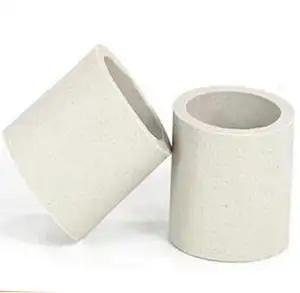 Anillo de cerámica Raschig de 80mm para ocasiones de alta temperatura, torre de secado, embalaje de anillo de cerámica
