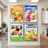 Cadre d'affichage lumineux pour vitrine A1/A2/A3/A4 en aluminium, ultra-fin, avec éclairage LED pour publicité