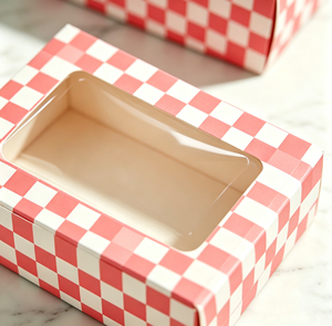Caja de Pastelería a Cuadros Rosa de Grado Alimenticio <span class=keywords><strong>al</strong></span> <span class=keywords><strong>por</strong></span> <span class=keywords><strong>Mayor</strong></span>, Caja Desechable para <span class=keywords><strong>Donuts</strong></span>, Galletas, Macarons, Caja de Embalaje para Panadería con Ventana - Product Image 5
