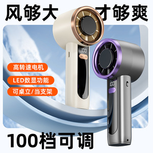 <b>Mini</b> Handheld <b>Fan</b> <b>USB</b> Rechargeable 100 Speed Settings Bladeless Design For Office Outdoor Travel Home Use - Product Image 1
