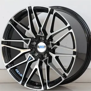 Best selling 20 inch aluminium wheel rims forged car wheels 5X114.3 20*10.5 BLK/ Red Milling Face/Inner Lip