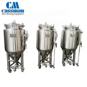 Fermenteurs coniques à double paroi de glycol réservoir de fermenteur conique isobare 100l 150l 200l pub domestique utilisé