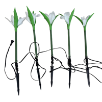 Lampu bunga LED piksel, 5/10/25 lampu/set DC12V WS2811 IC RGB dapat disesuaikan; IP67,100cm jarak kawat 3Pin 18AWG kawat hitam