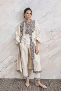 2021 Trendy Beautiful Applique Lace Decoration Diamonds <b>Sequins</b> Buttoned <b>Top</b> Pant Dress for Party Wedding Natural Washable - Product Image 2