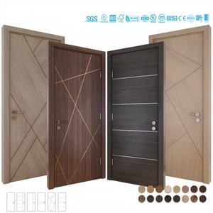 Porte coupe-feu intérieure de villa moderne aux normes britanniques, résistance au feu 60 minutes, portes en polymère résidentielles - Product Image 4