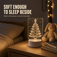 Décorations de Noël pour la maison des enfants, lumières de nuit, cadeau de Noël, lampe de nuit 3D de Noël