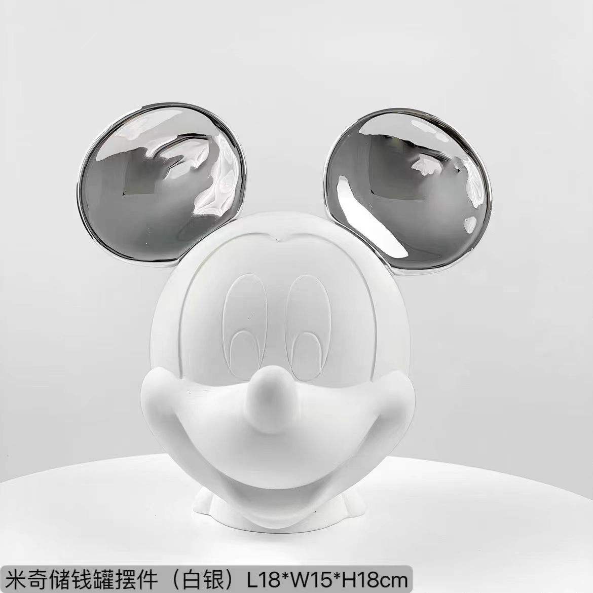 Cabeza de Mickey-plata blanca