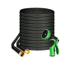 Juego de Mangueras de Jardín Xinglun de 50 Pies, Reforzadas con Tela, de Alta Presión, para Lavado de Autos, Manguera Flexible con Boquilla de Pulverización - Product Image 1