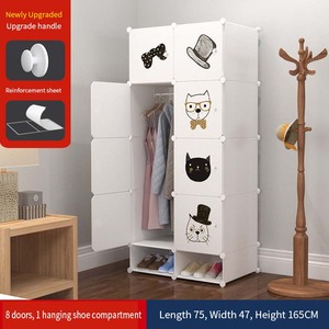 Lemari Pakaian Lipat JAYA, Desain Plastik, Portable, untuk Kamar Tidur, Gaya Master, Furnitur Rumah untuk Anak Perempuan, Dapat Dibangun Sendiri, Online - Product Image 6