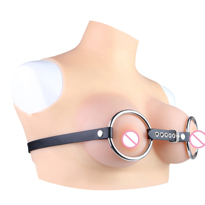 QKKQ BDSM érotique <span class=keywords><strong>soutien</strong></span>-<span class=keywords><strong>gorge</strong></span> mamelon jouet mamelon stimulateur poitrine Bondage capuche poitrine couverture fétiche Sexy adulte femmes Masturbation en gros - Product Image 1