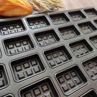Moule à gaufres antiadhésif, moules à gâteaux, ustensiles de cuisson industriels, poêle à gaufres en acier