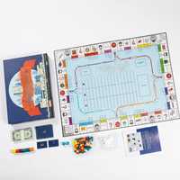 Jeu de société personnalisé d'urbanisme en papier, ensemble de stratégie urbaine, plateau de jeu modulaire, jetons de construction 3D, emballage recyclable en boîte