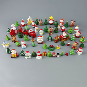 Christmas Micro Landscape DIY Ornaments Resin Santa Claus Snowman Elk Pine Tree Decorations for Aquarium Fish - Product Image 1