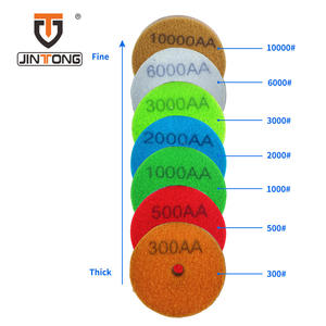 100mm di diamante spugna tampone di lucidatura gancio e anello 150 grana molto Fine abrasivo OEM per la pulizia della pietra di marmo - Product Image 4