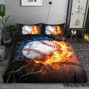 Đẹp Trai 3D in bóng đá bóng rổ Duvet cover <span class=keywords><strong>Set</strong></span> màu sắc tươi sáng phổ biến phim hoạt hình tấm ga trải giường gấp tính năng bao gồm - Product Image 3