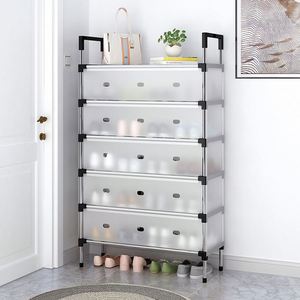 Vente en gros d'usine Étagère à <span class=keywords><strong>chaussures</strong></span> en métal à 3 niveaux avec housse anti-poussière Étagère de <span class=keywords><strong>rangement</strong></span> pour <span class=keywords><strong>chaussures</strong></span> <span class=keywords><strong>Support</strong></span> d'étagère à <span class=keywords><strong>chaussures</strong></span> pour placard, entrée, salon - Product Image 1