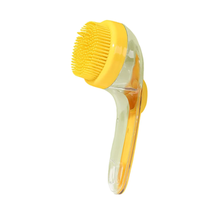 Brosse de bain à long manche JC avec tête à pression pour chats et chiens, brosse multifonctionnelle pour le nettoyage, le massage et le gommage (couleurs) - Product Image 4