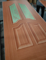 Peau de porte 3MM Mélamine laminée Sapele contreplaqué plaqué pour peau de porte