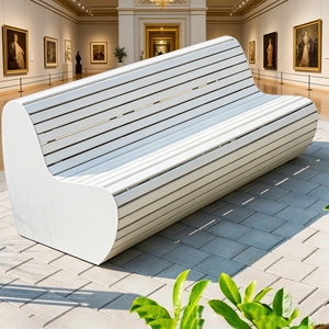 Sillón de Madera Artístico para Interiores Y501, Diseño Curvo Único con Rebanadas de Madera, Asiento de Descanso para Hogar y Estudio - Product Image 6