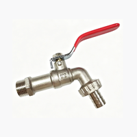 Robinet d'arrêt à boule en laiton moderne de 1/2 pouce, robinet d'angle long en fer pour cuisine, extérieur, jardin, lavabo, machine à laver