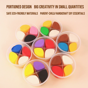 Boîte ronde de pâte à modeler ultra légère de Noël, 4 couleurs, pâte à modeler colorée faite à la main, pâte à modeler en caoutchouc, pâte à modeler séchant à l'air, non toxique - Product Image 3