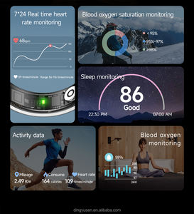 Anel Inteligente Monitor de Fitness Medidor de Pressão Arterial Monitor de Saúde Preciso Monitor de Sono Frequência Cardíaca Oxigênio no Sangue Exercício IP68 À Prova D'Água - Product Image 2