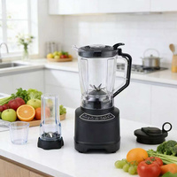 1200W 3-in-1 blender voor smoothies, sap maken & malen, 1,8L grote kan + 700ml bekers, multifunctionele voedselprocessor