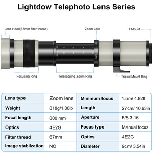 望遠レンズ 420-800mm、EFレンズ + Tリング キヤノン用、超望遠レンズ <span class=keywords><strong>Rebel</strong></span> T8i T7i T7 <span class=keywords><strong>T6</strong></span> T6s T6i 1D 5D 6D 90D 80D 77D対応 - Product Image 4