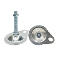 Pieds réglables M12 M14 M16, base de 76 mm, support d'oreille à trou ovale, pieds de nivellement pour support de convoyeur