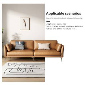 Pied de table triangulaire en métal multicolore Pied de meuble de canapé moderne et luxueux <span class=keywords><strong>Joaquin</strong></span> chromé - Product Image 5