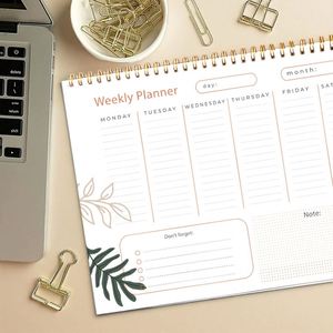 Ready Ship A4 PP Daily Planner Tear Calendar Spiral Notepad Saddle <b>Stitching</b> Option for Daily Organization Note Taking <b>Gift</b> - Product Image 6