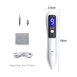 9 Level Face Spot Pen Gold Color Plasma Pen Electric Laser Face Freckle Dot Mole Dark Spot Tattoo Removal Pen