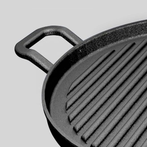 Poêle à <span class=keywords><strong>barbecue</strong></span> en <span class=keywords><strong>fonte</strong></span> <span class=keywords><strong>pour</strong></span> camping en plein air avec <span class=keywords><strong>plaque</strong></span> <span class=keywords><strong>de</strong></span> <span class=keywords><strong>cuisson</strong></span> en métal à double poignée et poêle à frire <span class=keywords><strong>pour</strong></span> <span class=keywords><strong>barbecue</strong></span> - Product Image 6