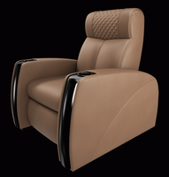 CY Modernes PU-Leder Holzrahmen Massage-Relaxsessel Ecksofa-Set Sektionales Heimkino-Lounge-Set für Zuhause