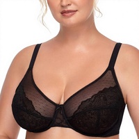 Soutiens-gorge pour femmes Minimiser Enchante en dentelle, couvrance totale avec armatures, non rembourrés, respirants, lissants le dos, liftants, grandes tailles
