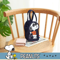 Bolso de Mano Mini de Lona con Diseño de Snoopy, Bolsa para Botella de Agua con Dibujos Animados, Bolsa Portátil para Teléfono Celular, Mini Bolso Tote para Niños y Estudiantes