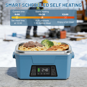 Boîte à lunch chauffante électrique sans fil Herrfilk 13,2 V haute puissance, <span class=keywords><strong>avec</strong></span> <span class=keywords><strong>batterie</strong></span> <span class=keywords><strong>rechargeable</strong></span> et minuterie extra-longue - Product Image 6