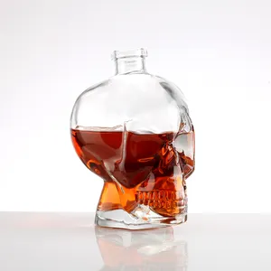 Jot sales Verschiedene Arten Schädel Wodka Whisky Flasche mit anpassbaren